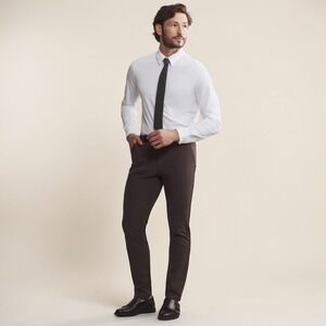 Rhone Gotham Slim Fit Tech Pants 30x32 Brown Trousers